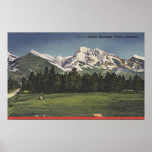 Poster Mountain View de mission dans MontanaMontana