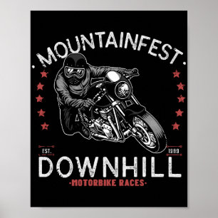 Poster Mountainfest Downhill Motorbike Race Moteur graphi