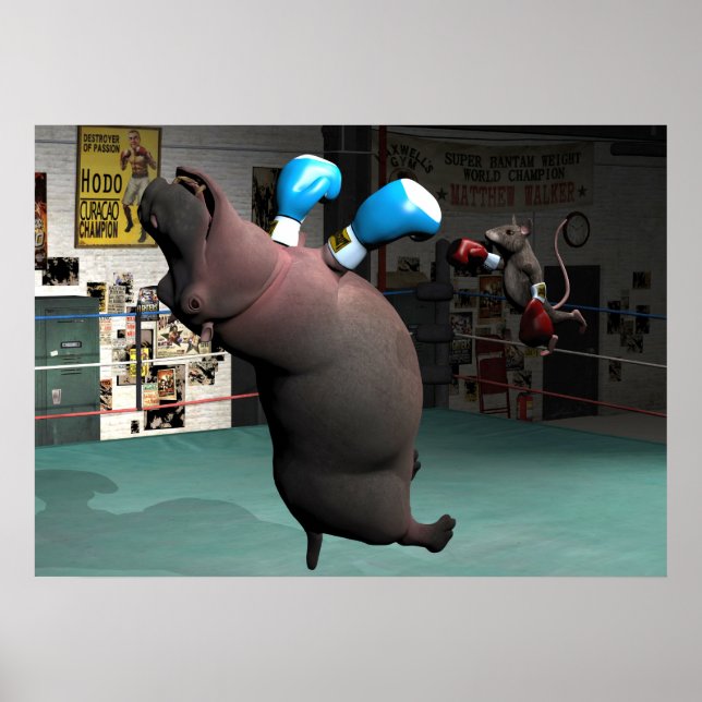 Poster Mouse Beats Hippo KO (Devant)