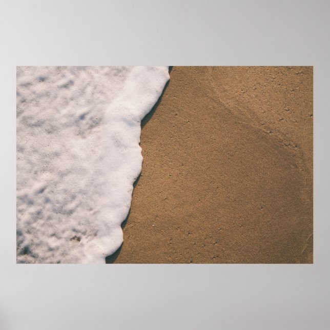 Poster Mousse de mer sur sable (Devant)