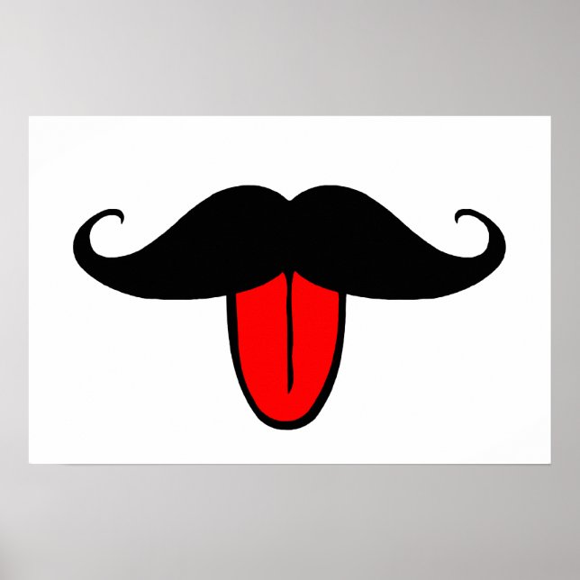 Poster Moustache drôle (Devant)