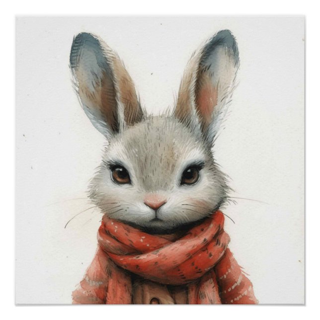 Poster Moustaches Fantaisistes : Un Lapin Plein de Fantai (Devant)