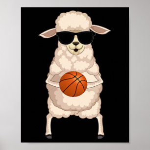 Poster Mouton marrant agneau portant des lunettes de sole