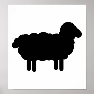 Poster Moutons noirs