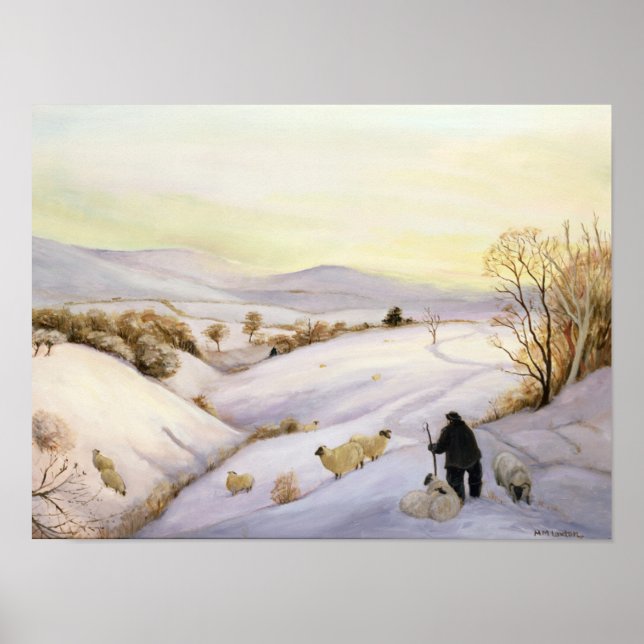 Poster Moutons sur la crête (Devant)