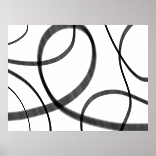 Poster Mouvement en noir et blanc (Devant)