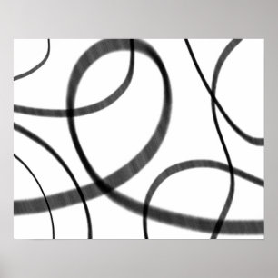 Poster Mouvement en noir et blanc