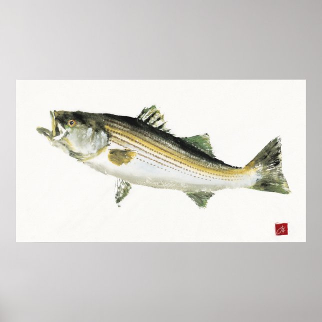 Poster Moving Bass Gyotaku (Devant)