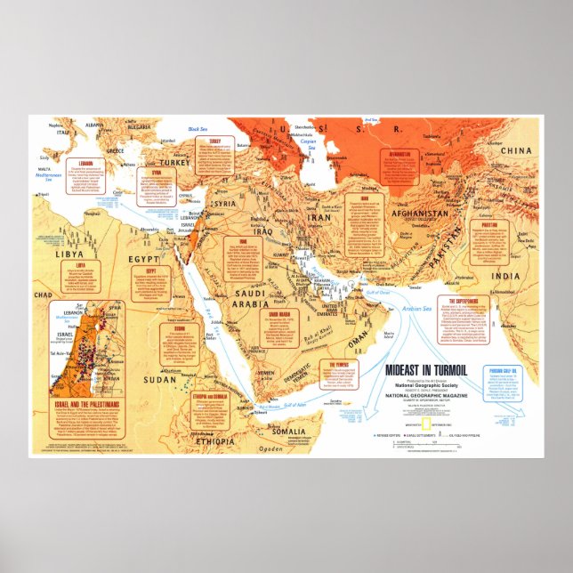 Poster " Moyen-Orient : Le Moyen-Orient en 1980... (Devant)