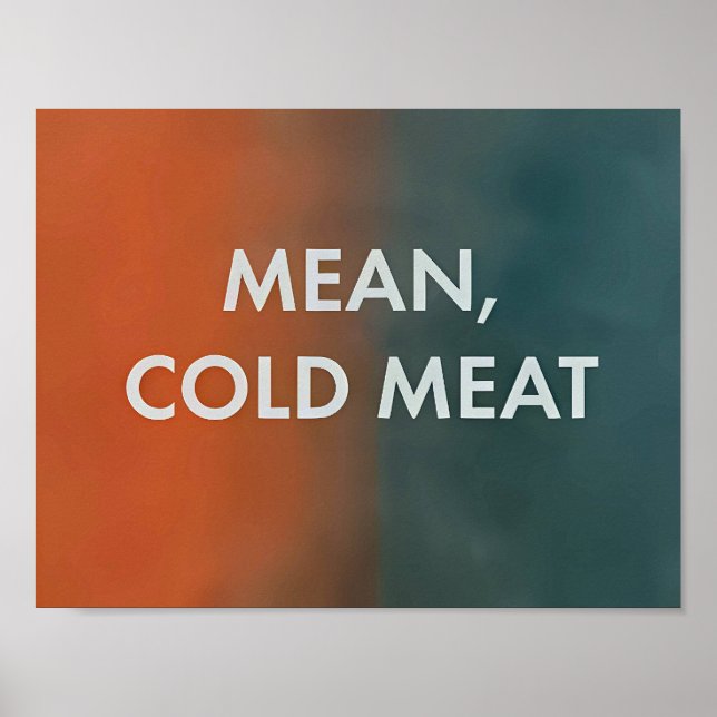 Poster Moyenne, Viande froide - Uniquement les meurtres d (Devant)