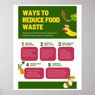 Poster Moyens de réduire les déchets alimentaires