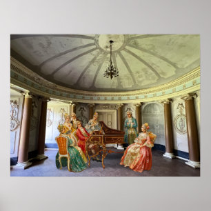 Poster Mozart jouant du clavecin