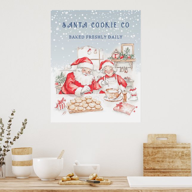 Poster Mr & Mrs Claus Christmas Cookies  (Cuisine)