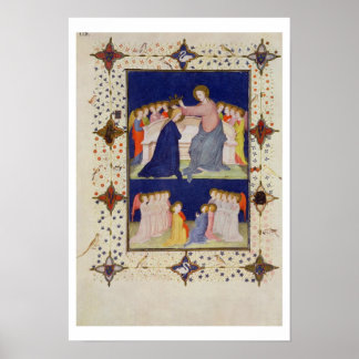 Poster MS 11060-11061 Heures de Notre Dame : Compline, Th