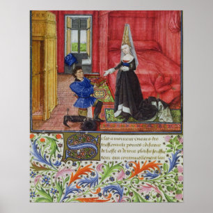 Poster Ms 2617 Le scribe dédicace La Teseida à un unk