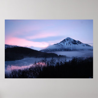 Poster Mt. Baromètre et Lake Louise, Kodiak, Alaska