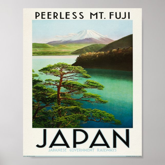 Poster Mt. Fuji sans peau. Japon (Devant)