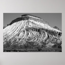 Poster Mt Garfield en hiver Photo noir et blanc