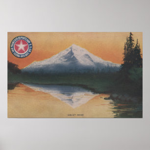 Poster Mt Hood, Oregon - San Francisco à Portland