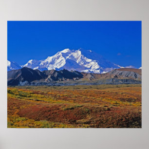 Poster Mt . McKinley Parc national de Denali , Alaska.