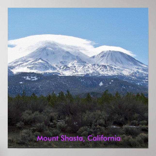 Poster Mt. Shasta (Devant)