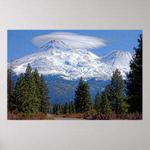 POSTER MT SHASTA AVEC LENTICULAIRE
