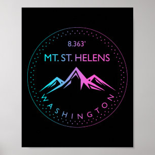 Poster Mt. St. Helens Washington Randonnée Alpinisme Cl