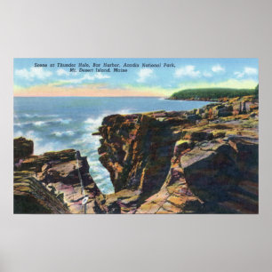 Poster Mt. Vue de l'Île déserte de trou de tonnerre