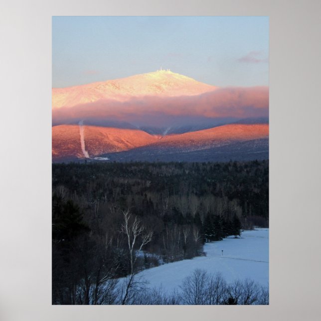 Poster Mt Washington au coucher du soleil (Devant)