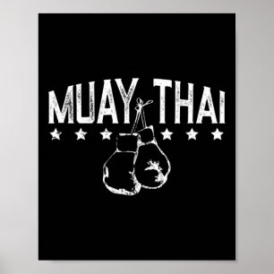Poster Muay Thai Boxe Pour Les Amateurs D'Arts Martiaux 1