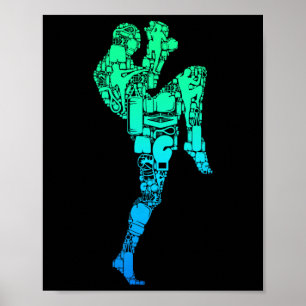 Poster Muay Thai Boxes Taekwondo Boys Enfants Hommes