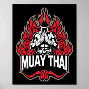 Poster Muay Thai - Cool Thai Boxer Fighter