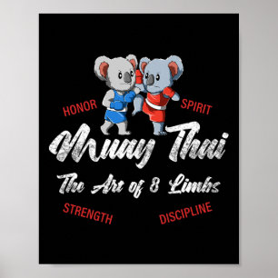 Poster Muay Thai Koala Boxe Thaïlandaise et Kickboxing