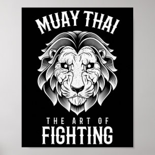 Poster Muay Thai Lion - Boxe Thaïlandaise et Kickboxing 