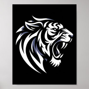 Poster Muay Thai Mma Combat Tatouage Rugissement de Tigre