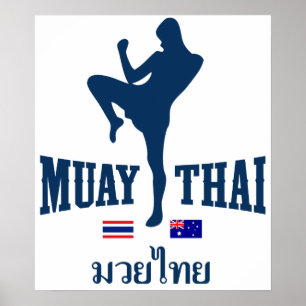 Poster Muay Thaïlande thaïlandaise Australie