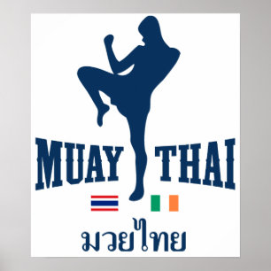 Poster Muay Thaïlande thaïlandaise Irlande