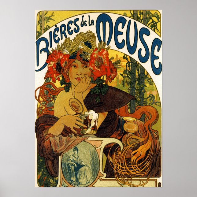 Poster Mucha - Bieres De La Muse (Devant)