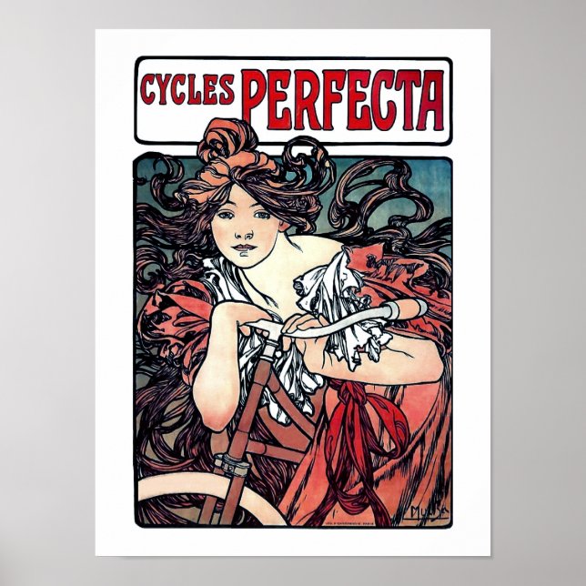 Poster Mucha Cycles Perfecta (Devant)