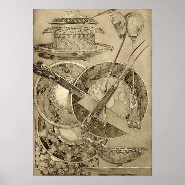 Poster Mucha - Documents Decoratifs 1901 (Devant)