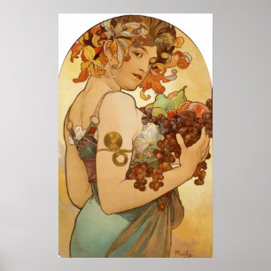 Poster Mucha - Fruit