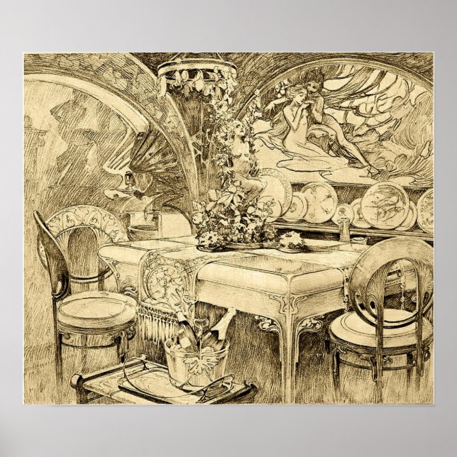 Poster Mucha - Illustration 1901 (Devant)