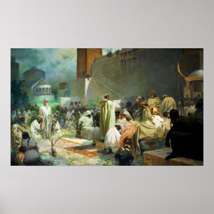 Poster Mucha - Introduction de la liturgie slavonne