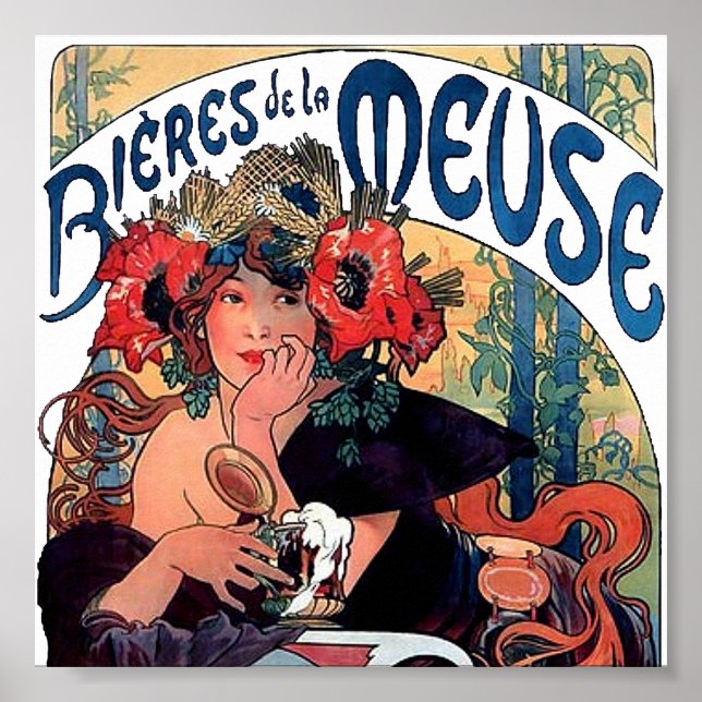 Poster Mucha-Meuse-1890 (Devant)