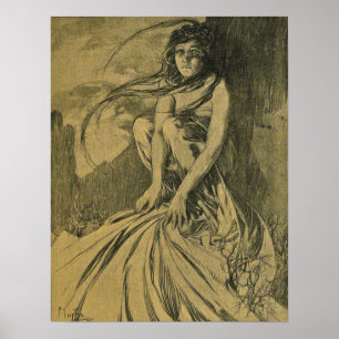 Poster Mucha - Novembre Cocorico