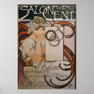 Poster Mucha - Salon Des Exposition 1897