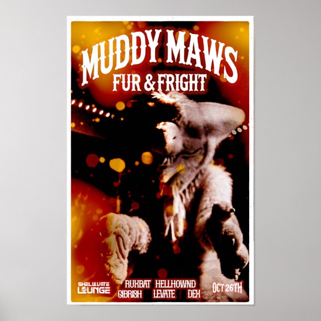 Poster MuddyMaws Fur & Fright #8807 (Devant)