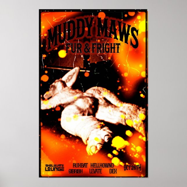 Poster MuddyMaws Fur & Fright #8808 (Devant)