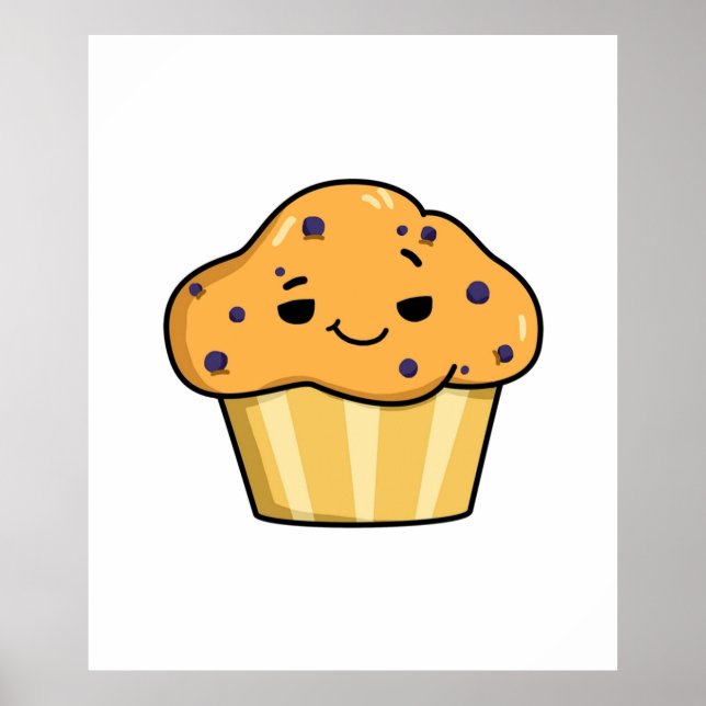 Poster Muffin aux bleuets (Devant)