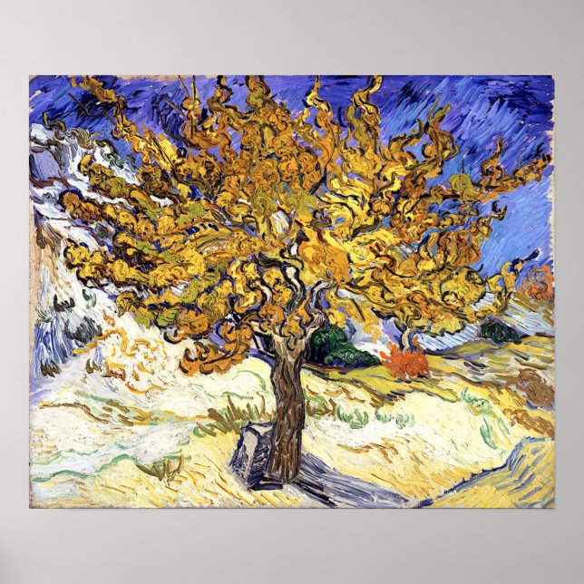 Poster Mulberry Tree, Vincent van Gogh (Devant)